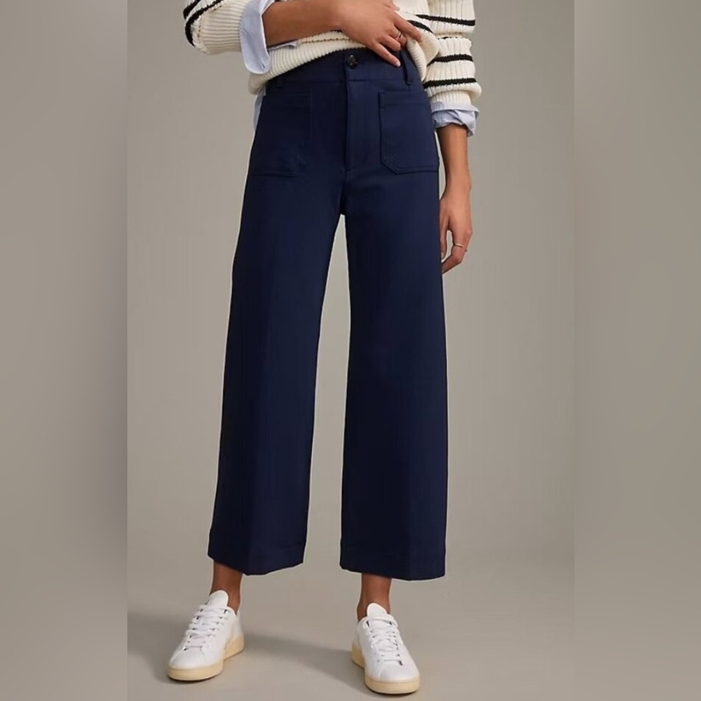 NWT!Anthropologie Maeve The Colette Ponte Crop Wide-Leg Pants - ALL TALL SIZES💖